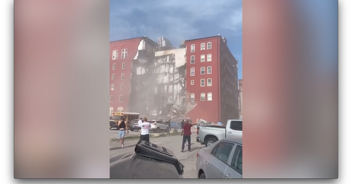 Building collapses in Davenport, Iowa Just The News